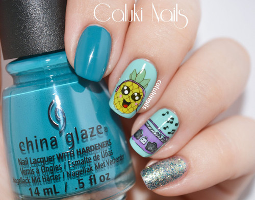 Clear Jelly Stamper A Little Touch of Caluki nail stamping plate, available in the USA at www.lanternandwren.com.