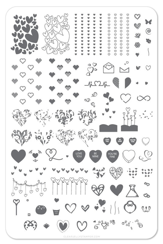 Show the Love (CjS V-05) - Nail Stamping Plate