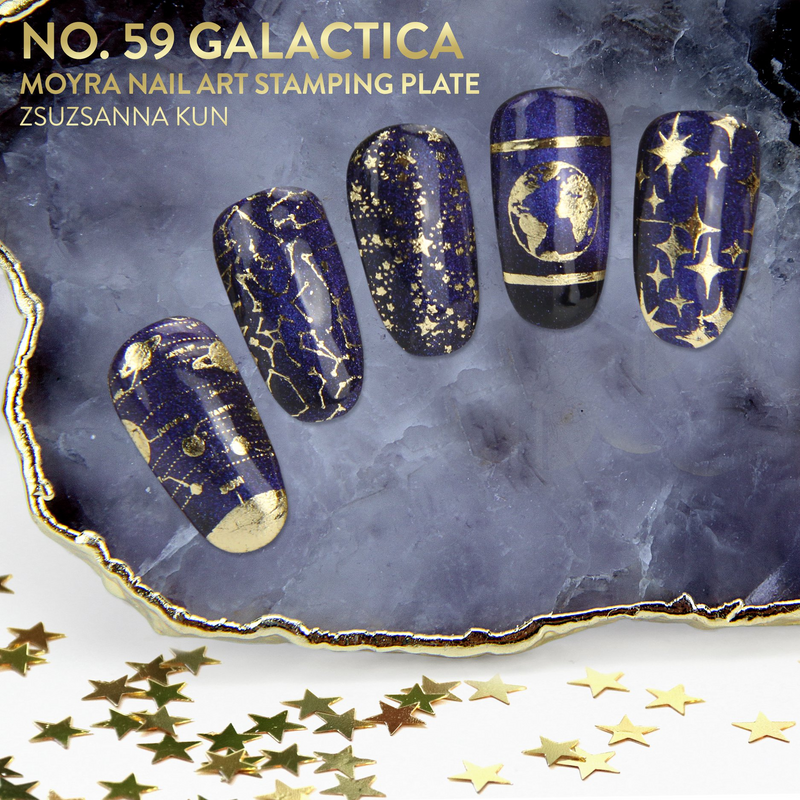 Moyra Galactica nail stamping plate