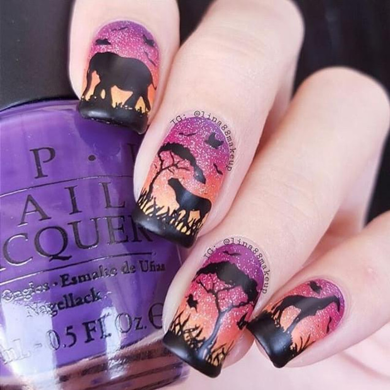 Out of Africa nail stamping plate