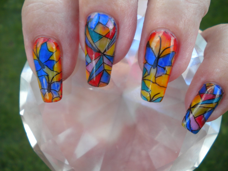 Fashion Polish: Sephora X Infinite Ombre set review and abstract stained  glass set nail art!
