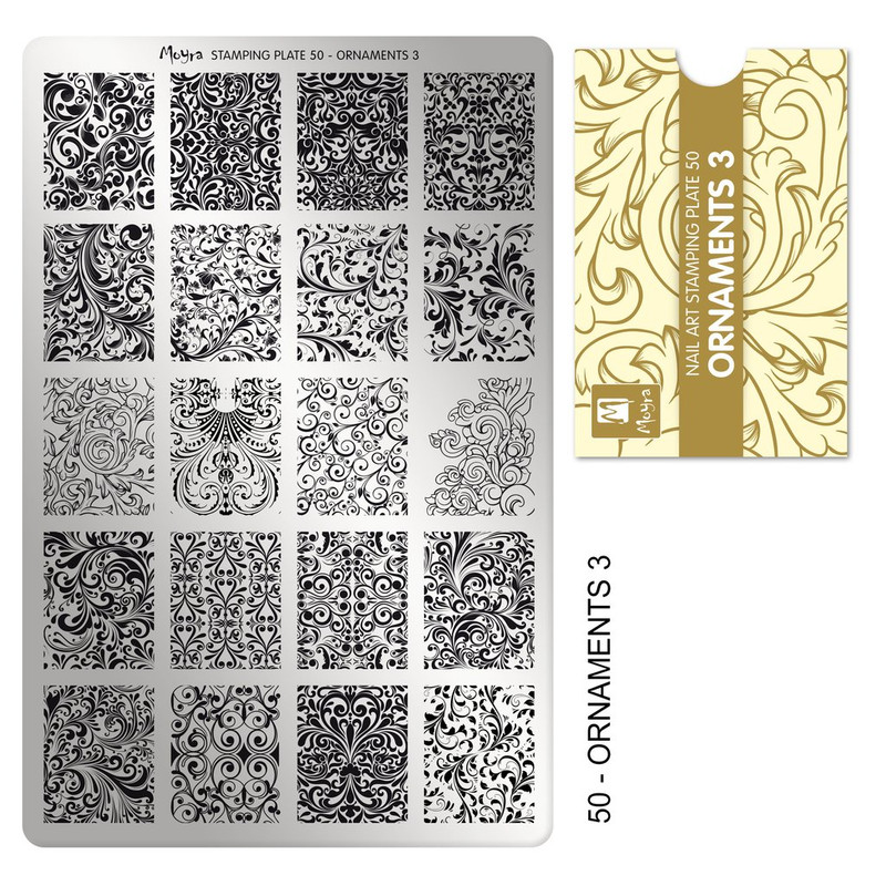 Moyra Ornaments 3 stamping plate, #50. Available at www.lanternandwren.com.