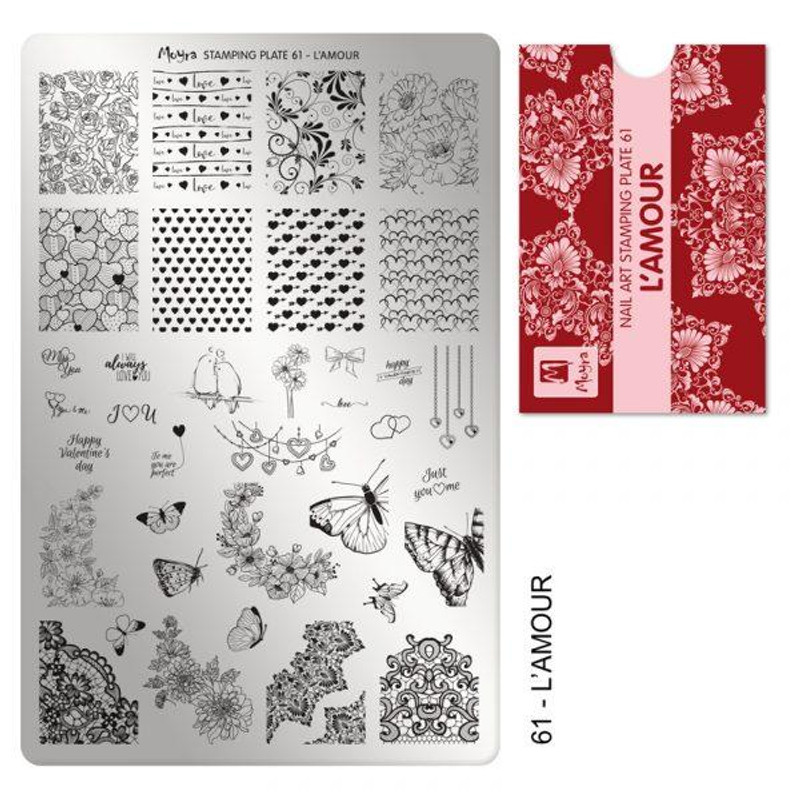 Moyra L'Amour stamping plate, #61. Available at www.lanternandwren.com.
