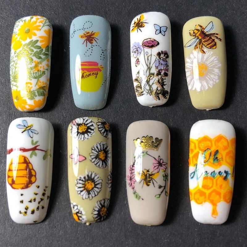 Save the Bees! (CjS-68) - Nail Stamping Plate