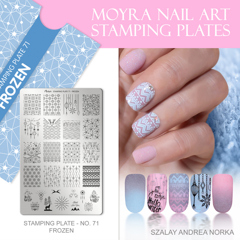 Frozen Christmas Nail Art Stamping Plate
