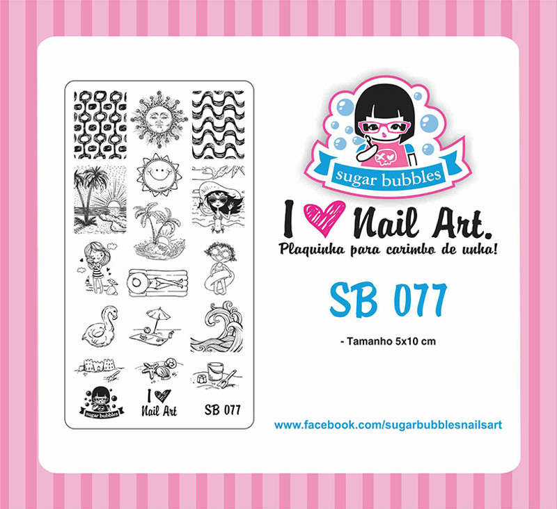 Sugar Bubbles SB077 nail stamping plate. Available at www.lanternandwren.com.