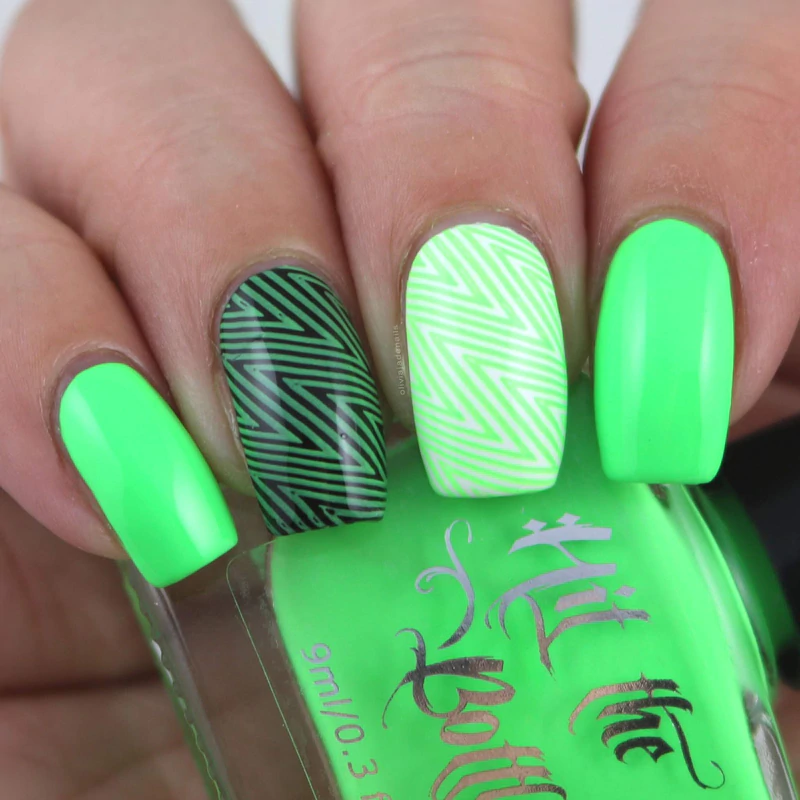 Leave A Light On neon green nail polish – EmilydeMolly