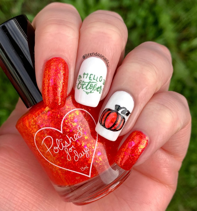 Hello Fall Pumpkin Spice Fall Nail Stamping Plate Available At Www Lanternandwren Com