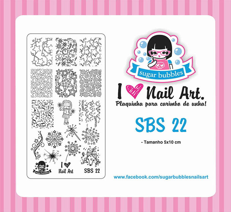 Sugar Bubbles SBS-22 nail stamping plate. Available at www.lanternandwren.com.