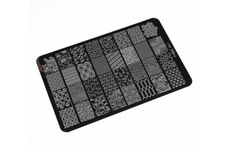 Lesly Set 3 nail stamping plate. Available at www.lanternandwren.com.
