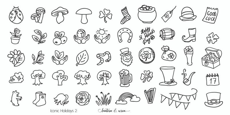 Iconic Holidays 2 Mini Nail Stamp Plate by Lantern & Wren, available at www.lanternandwren.com.