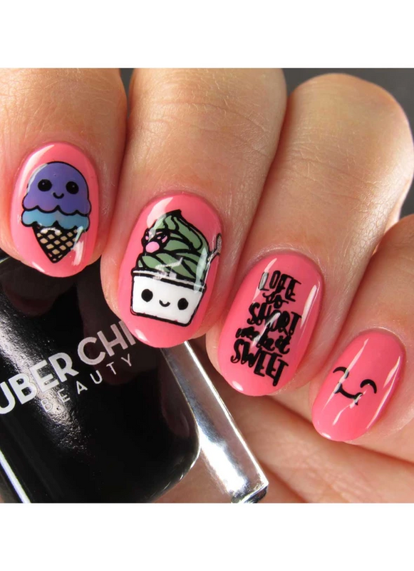 Uber Chic We All Scream For Ice Cream nail stamping plate, available at  .