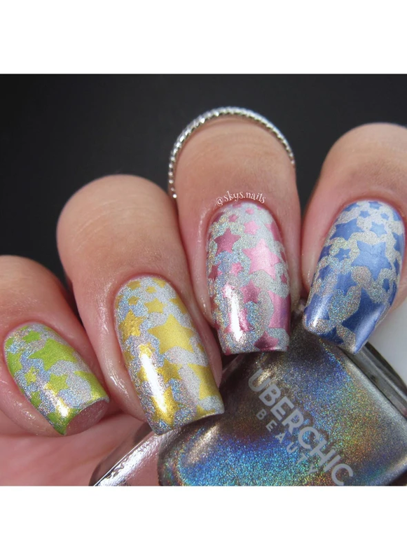 Used UberChic's Beach Please, Seas the Day, and Esmaltes de Kelly/Phoenix  Indie Cocktail plate : r/nailstamping