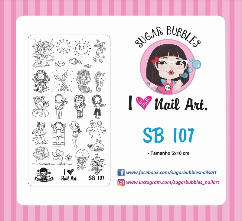Sugar Bubbles SB107 nail stamping plate. Available at www.lanternandwren.com.