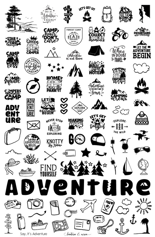 Say, It's Adventure nail stamping plate by Lantern & Wren. Available exclusively at www.lanternandwren.com.