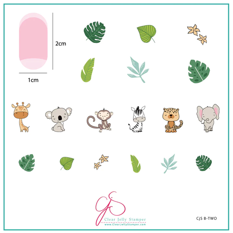 Clear Jelly Stamper Beginner Edition Two nail stamp plate, available at www.lanternandwren.com.