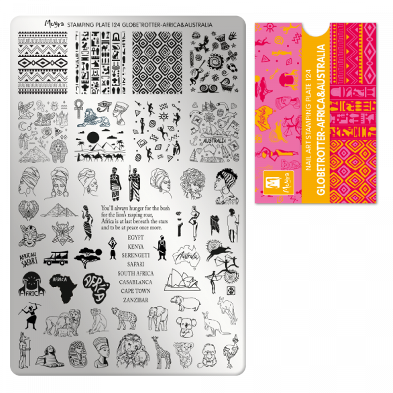 Moyra Globetrotter stamping plate, #124. Available at www.lanternandwren.com.