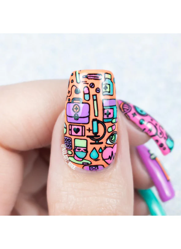 Notetaker Back to School Nail Stamping Plate