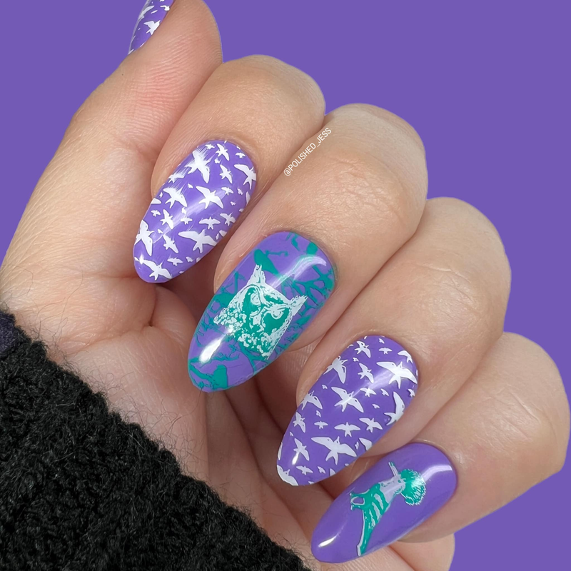 Wild About You 6 nail stamping plate, available exclusively at  .