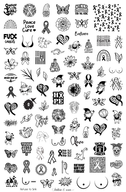 Refuse to Sink nail stamping plate by Lantern & Wren. Available exclusively at www.lanternandwren.com.