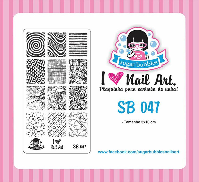 Sugar Bubbles SB047 nail stamping plate.  Available at www.lanternandwren.com.