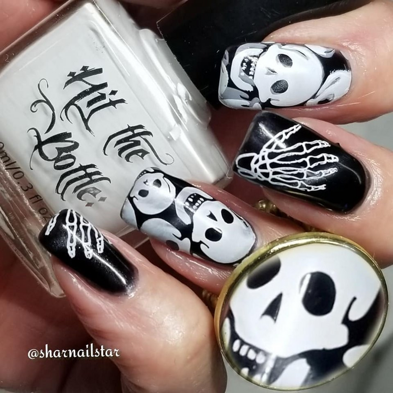 Candy Skull Stamping Plate Nail Art Accessories large and small plates