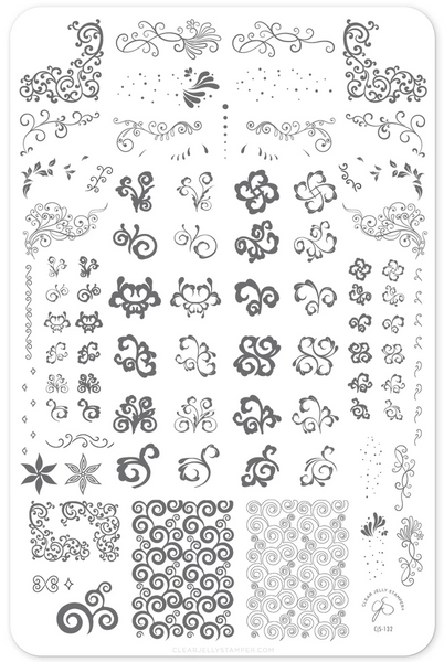 Put a Lil Swirl on it... Part One (CjS-132) - Nail Stamping Plate