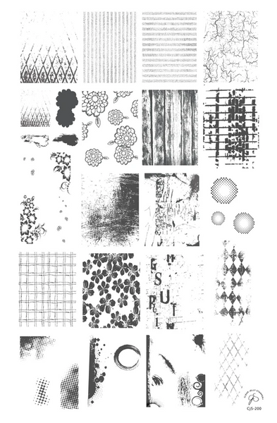 Grunge Series - Textures (CjS-200) - Nail Stamping Plate