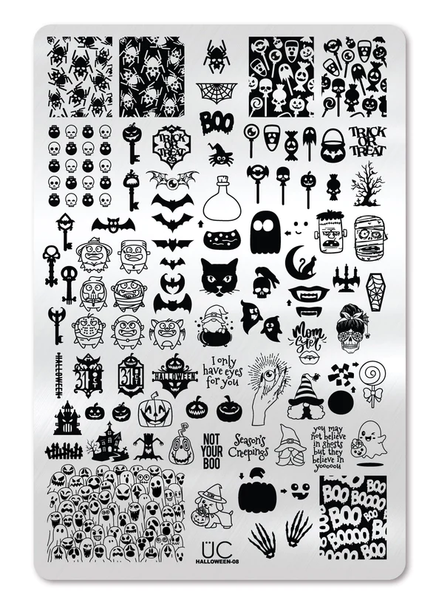 Candy Skull Stamping Plate Nail Art Accessories large and small