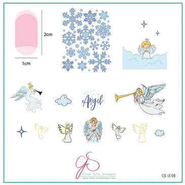 Heavenly Frost nail stamping plate by Clear Jelly Stamper, available at www.lanternandwren.com.