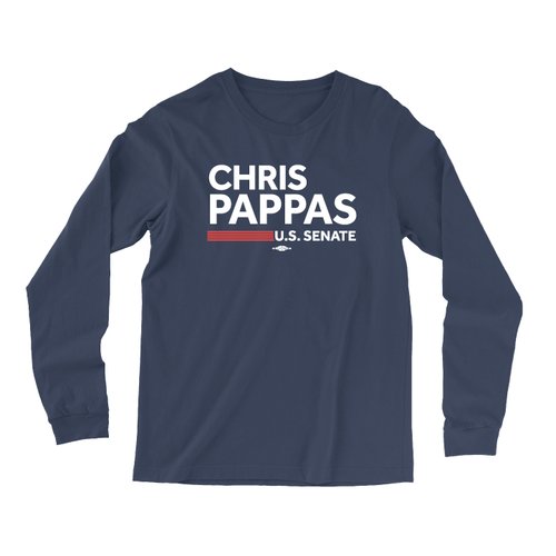 Chris Pappas For Senate Long-Sleeve (Navy)