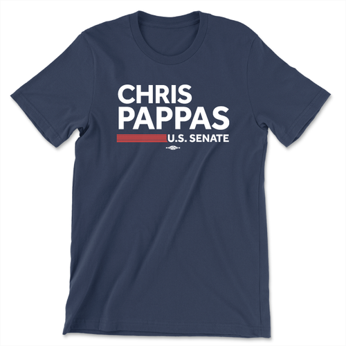 Chris Pappas For Senate Unisex Tee (Navy)