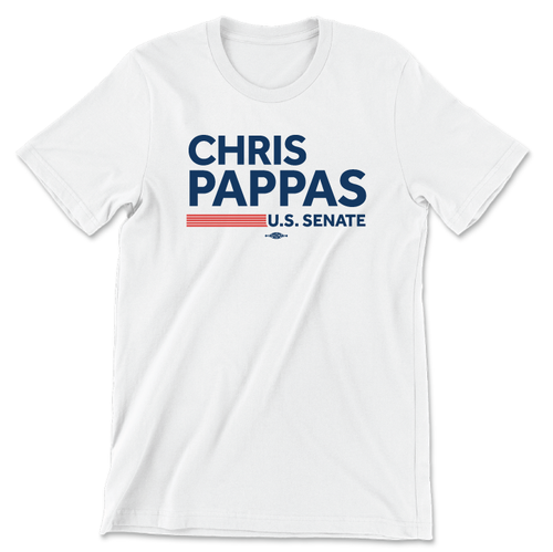 Chris Pappas For Senate Unisex Tee (White)