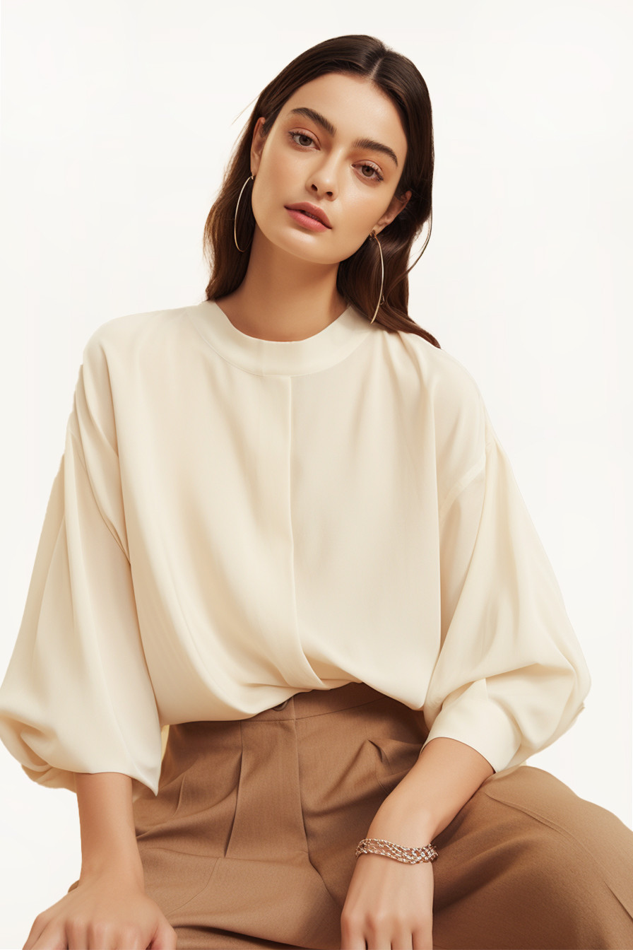 Women's Blouse with Gusseted Sleeves