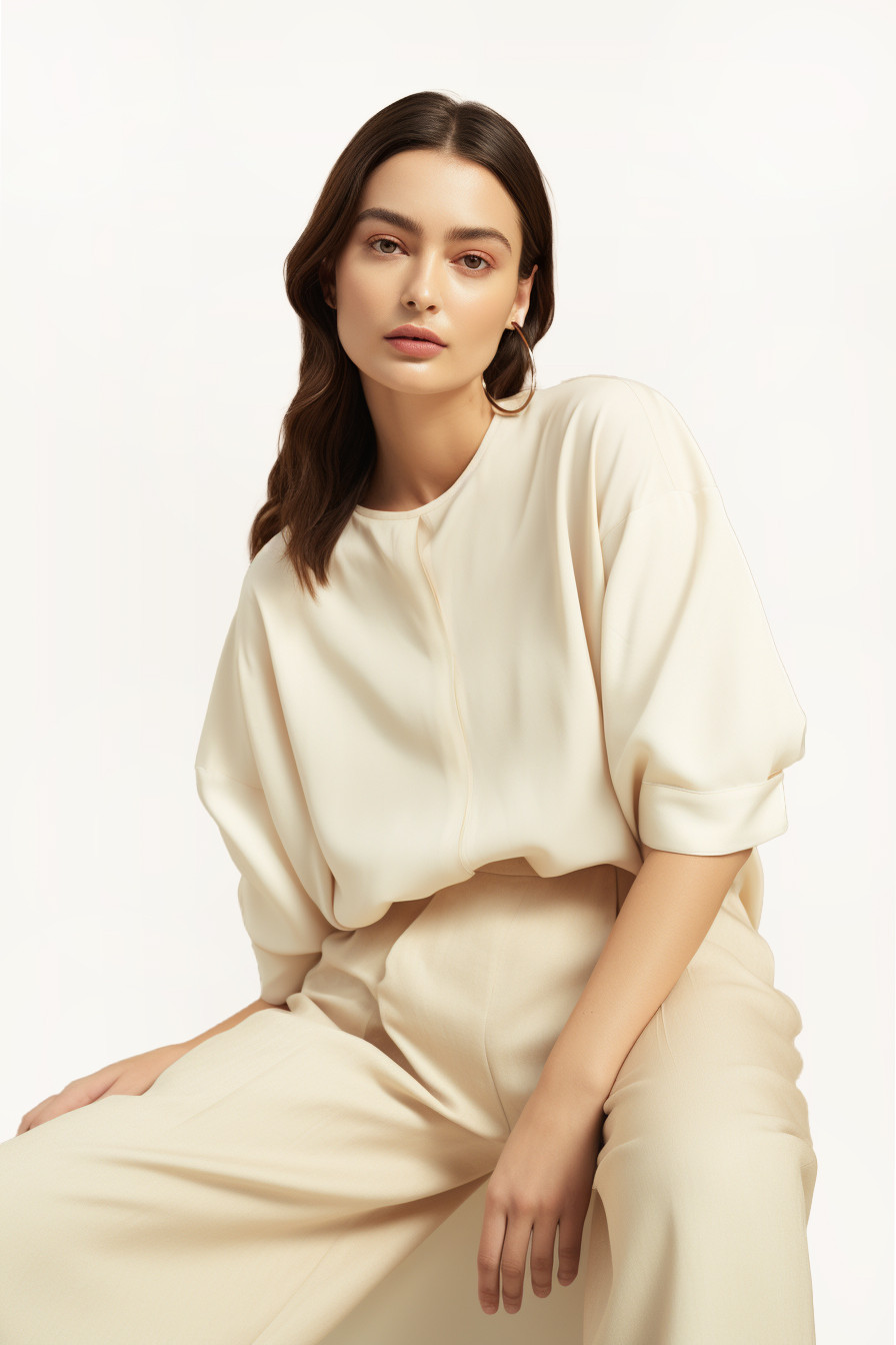 Women's Blouse with Gusseted Sleeves