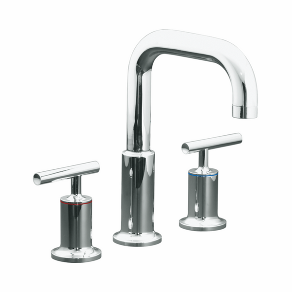 Purist Goose Neck Spout Basin Set with Lever Handles