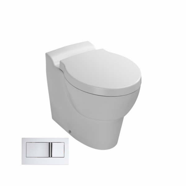 Ove Wall Faced Toilet w/bevel flush button