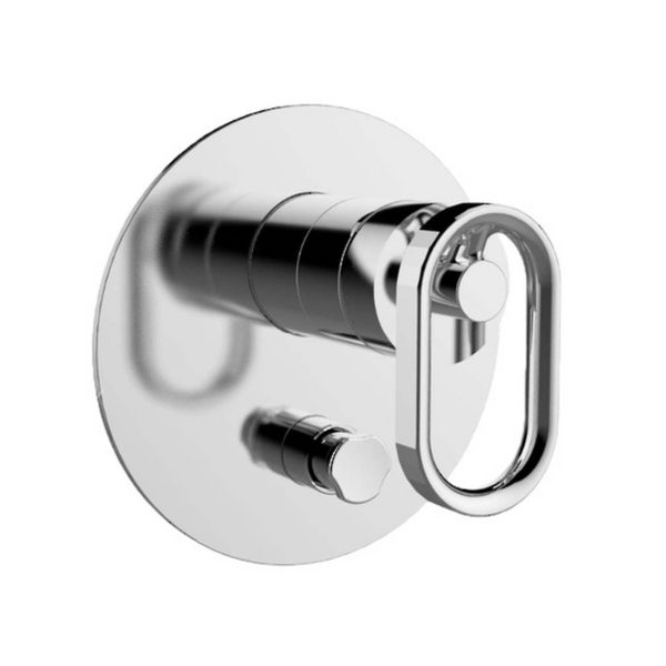 Components Shower/Bath Mixer with Diverter Thin Trim - Industrial Handle (excluding valve)