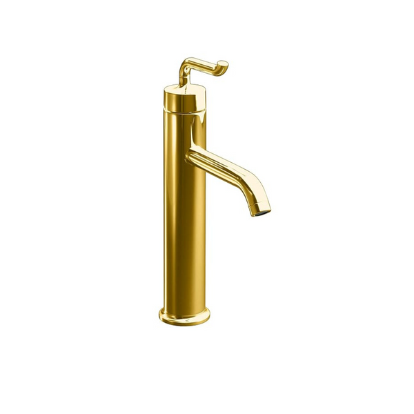 Purist Tall Basin Mixer Polished Gold