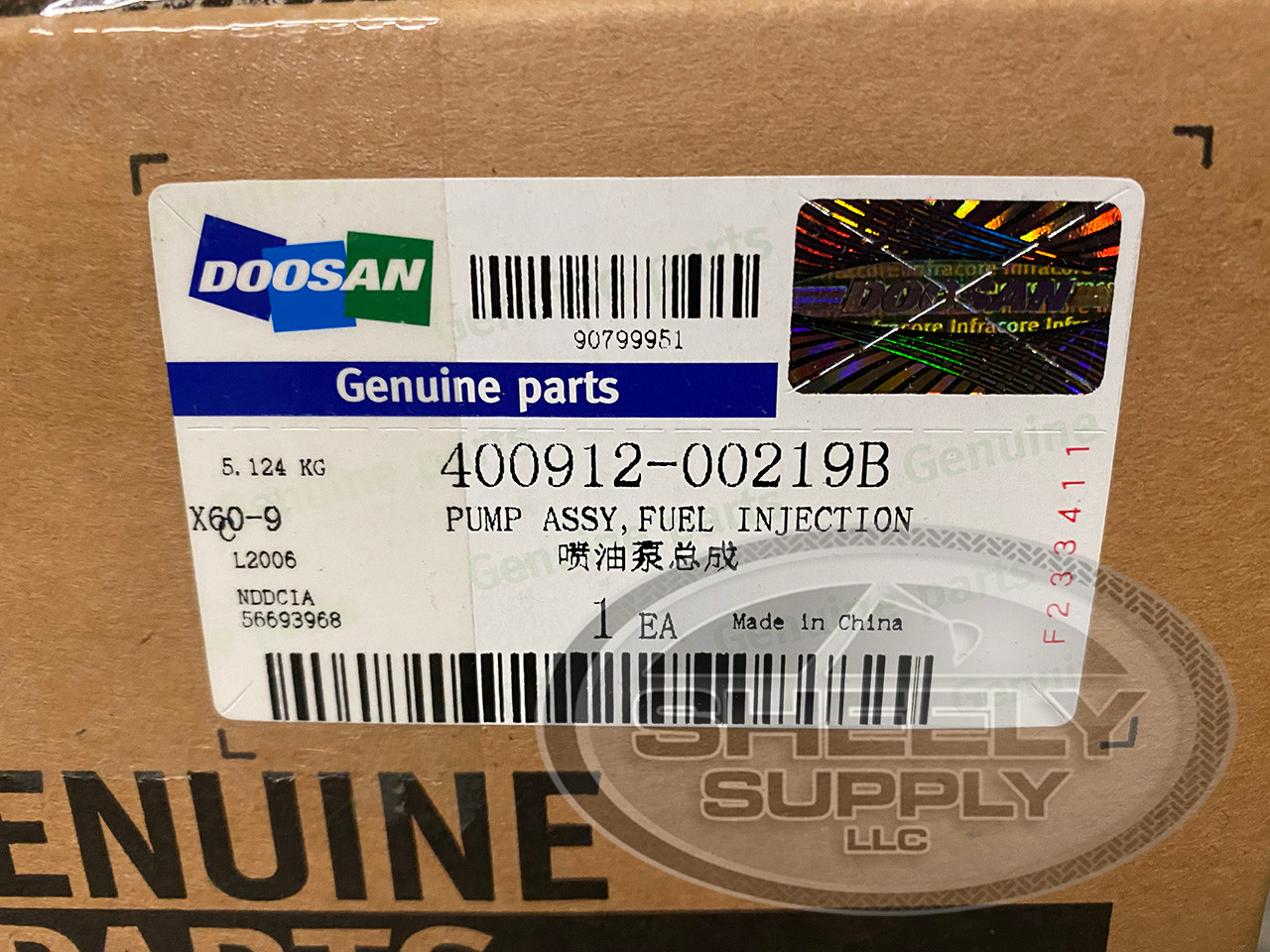 Doosan Forklift D24 HP Fuel Injection Pump P/N 400912-00219B