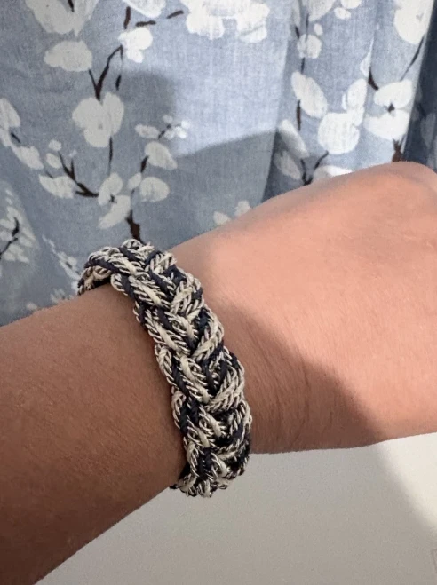 Tory Burch Signed Gemini Link Nantucket Rope Bracelet