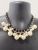 Vintage Faux Pearls On Gold Tone & Black Ribbon Choker 16” + 3” Extender