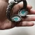 Women's Vintage Boho Silver Tone Faux Turquoise Cuff Hinge Bracelet