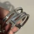 Retro Bracelet Silver Tone Triple Band Cuff