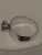 925 Mexican Sterling Silver Ring with a Purple Gemstone Set in Four-Prongs Size 8