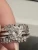 925 Sterling Silver Clear Baguette Marquise CZ Set W Engagement Ring Size 10