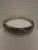 Silver-tone Cuff Bangle Bracelet w/Flowers and Leaves