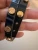 Tory Burch Flower Deco Logo Stud Leather Bracelet Dark Navy