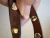 Tory Burch Flower Deco Logo Stud Leather Bracelet Dark Navy