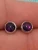 925 Sterling Silver Stud Earrings Featuring Round Purple Amethyst